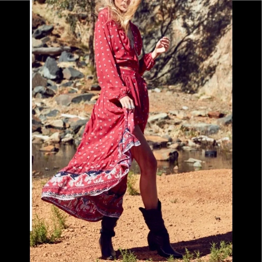 ✨House of Skye Dalla’s Gypsy Button down Maxi Skirt - Picture 7 of 17